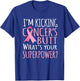 Kicking Cancers Butt t shirt - Breast Cancer Gifts Women T-Shirt - T-Shirt | Royal