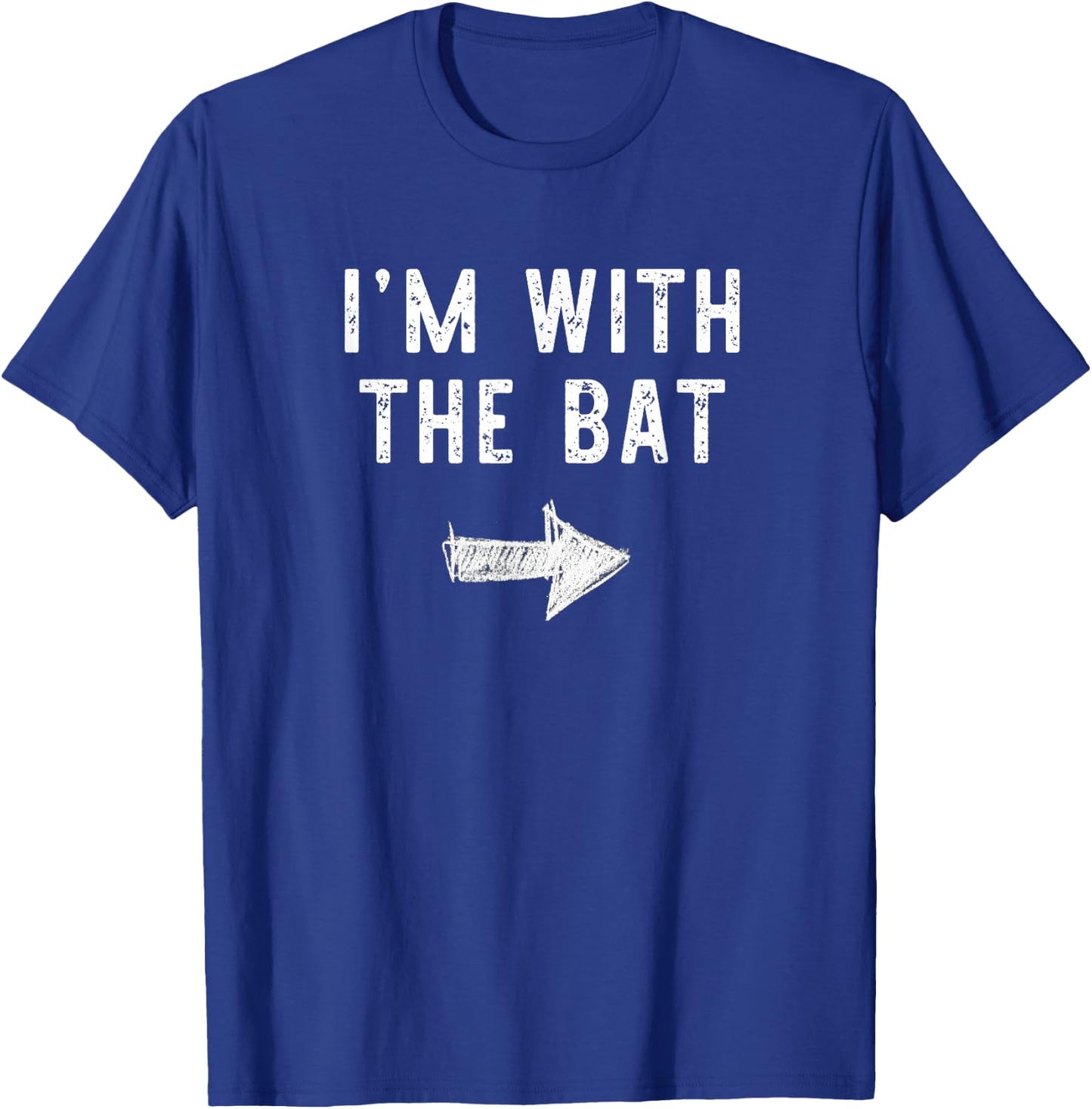 I'm with The Bat Costume Halloween Matching Couple T-Shirt - T-Shirt | Royal