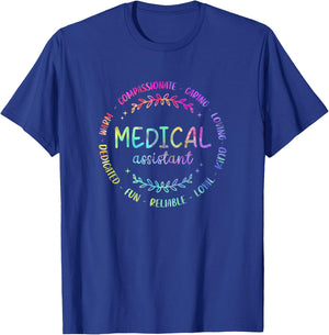 Tie Dye Medical Assistant Nurse Appreciation Week Healthcare T-Shirt - T-Shirt | Royal