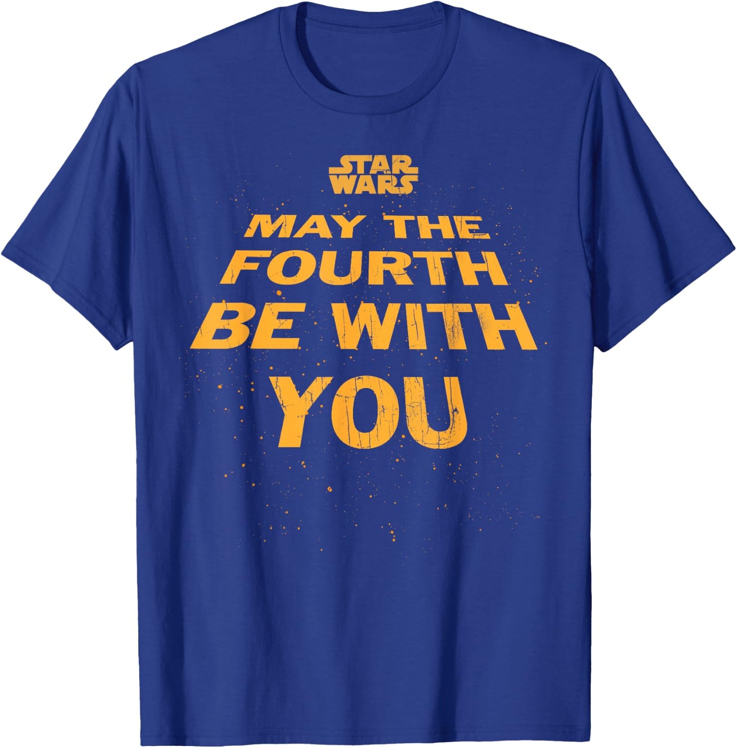 Star Wars May The Fourth Be With You Tilted Logo Poster T-Shirt - T-Shirt | Royal
