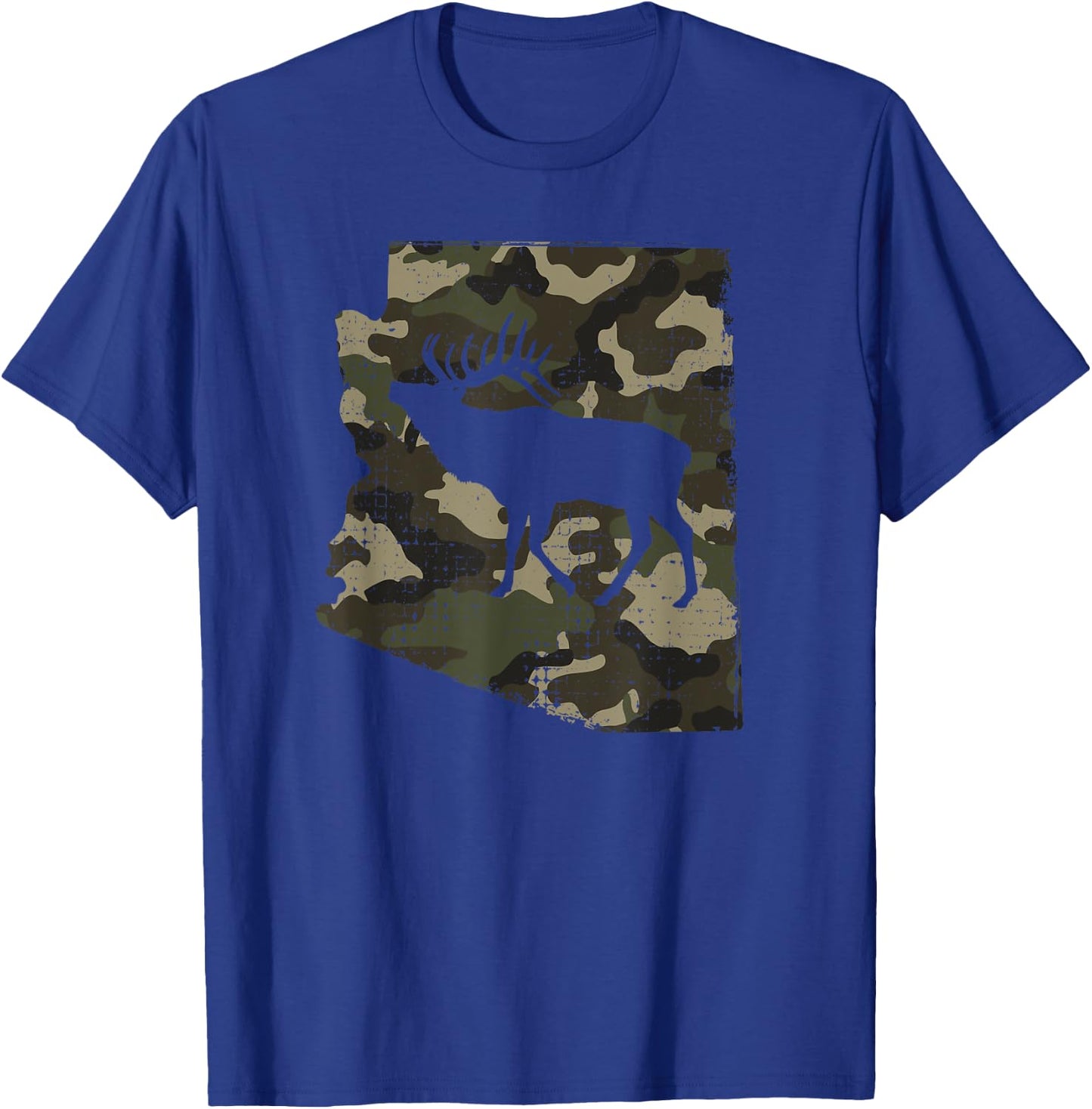 Camo Arizona Elk Hunting T Shirt - AZ Bull Elk Hunting Shirt T-Shirt - T-Shirt | Royal