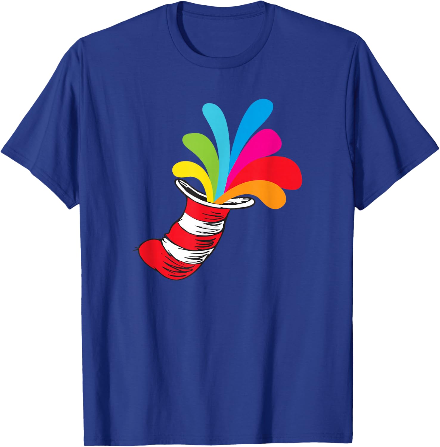 Dr. Seuss Hat Color Explosion T-Shirt - T-Shirt | Royal
