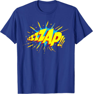 ZAP! Comic Sound Effect T-Shirt - T-Shirt | Royal