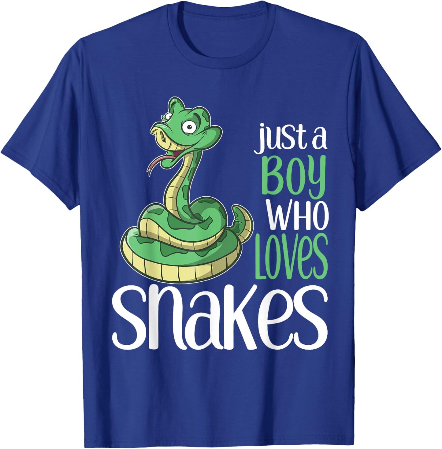 Just a Boy Who Loves Snakes Gift T Shirt for Kids and Boys T-Shirt - T-Shirt | Royal