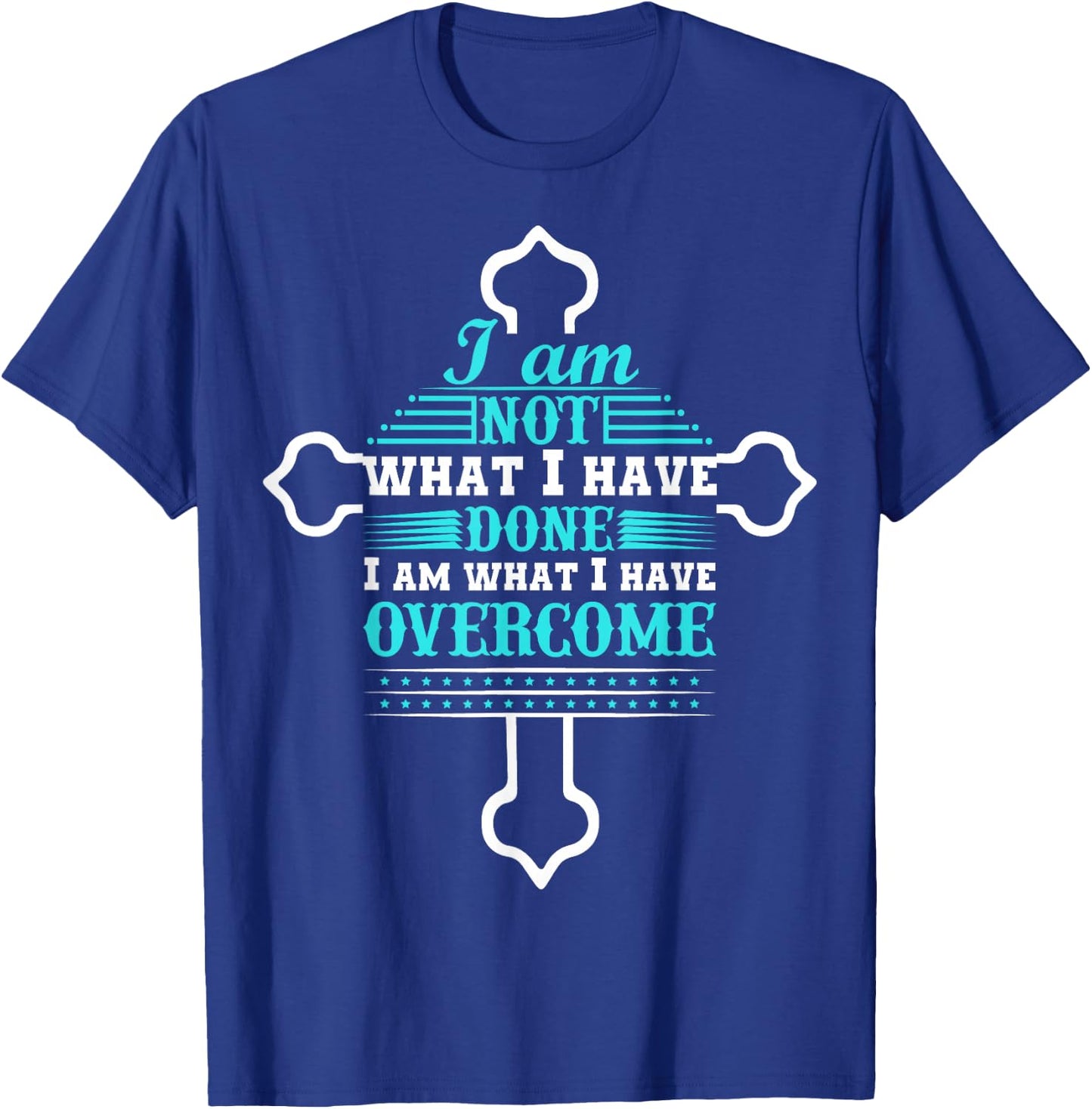 Celebrate Recovery Christian Cross with Quotes. T-Shirt - T-Shirt | Royal