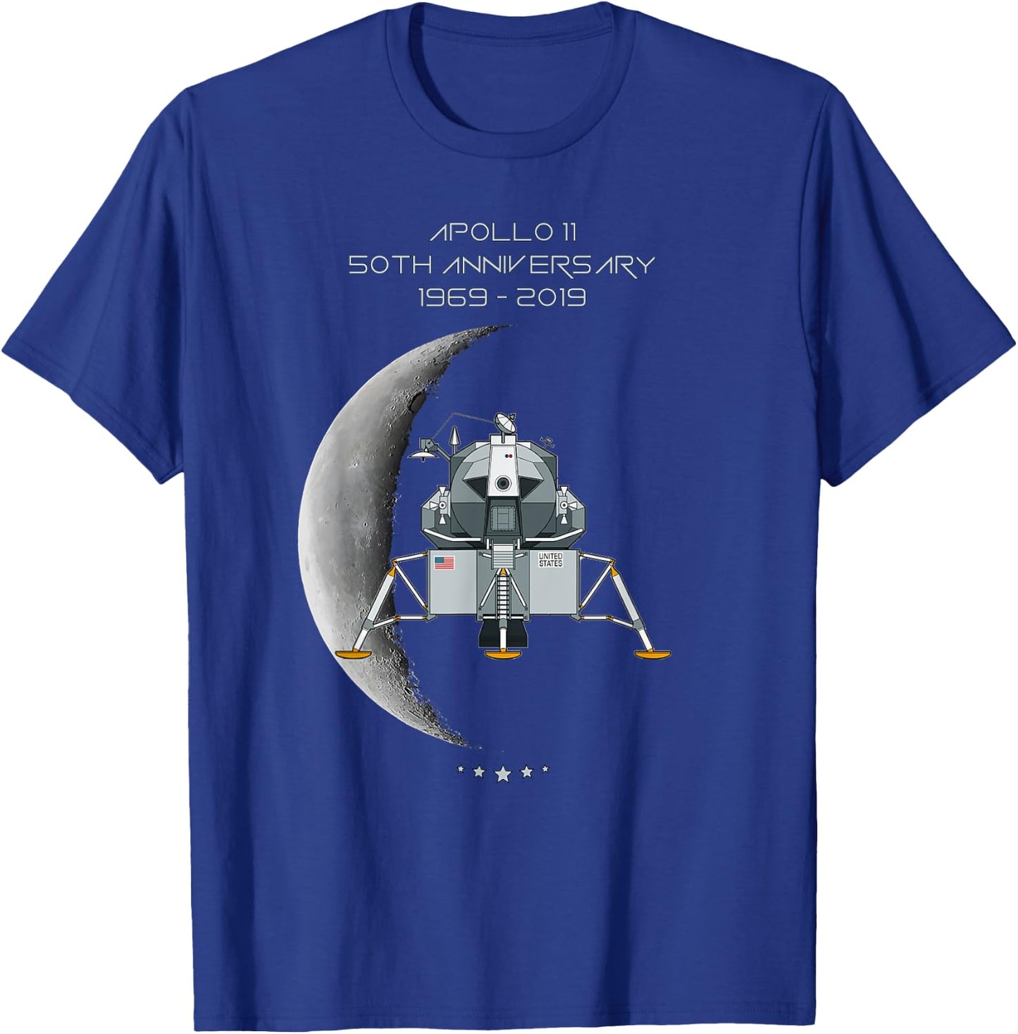 Apollo 11 50Th Anniversary Lunar Module Moon The Eagle Shirt T-Shirt - T-Shirt | Royal