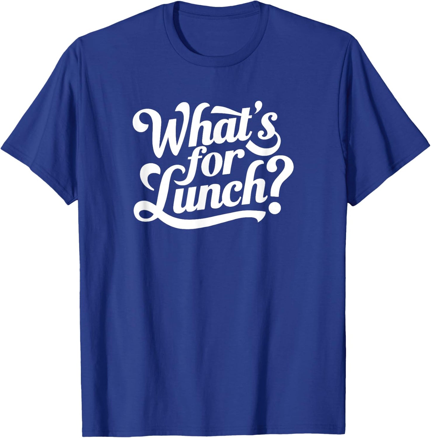 What's for Lunch? Funny Lunch Lady - Adult - Black - Small - Short Sleeve - Modern Lightweight Classic Fit - Mandarin Collar - Fun - Novelty T-Shirt - T-Shirt | Royal