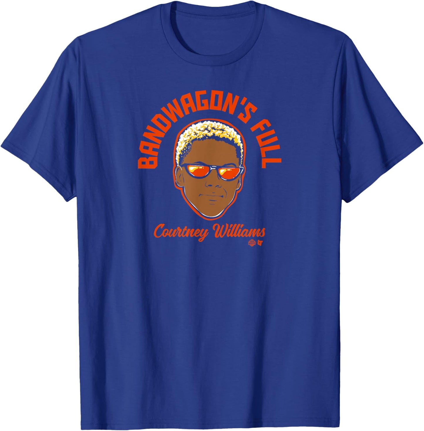 BreakingT Women's Official WNBPA Courtney Williams - Bandwagon's Full , Blue, Small, Short Sleeve, Classic Fit, Cotton Blend T-Shirt - T-Shirt | Royal