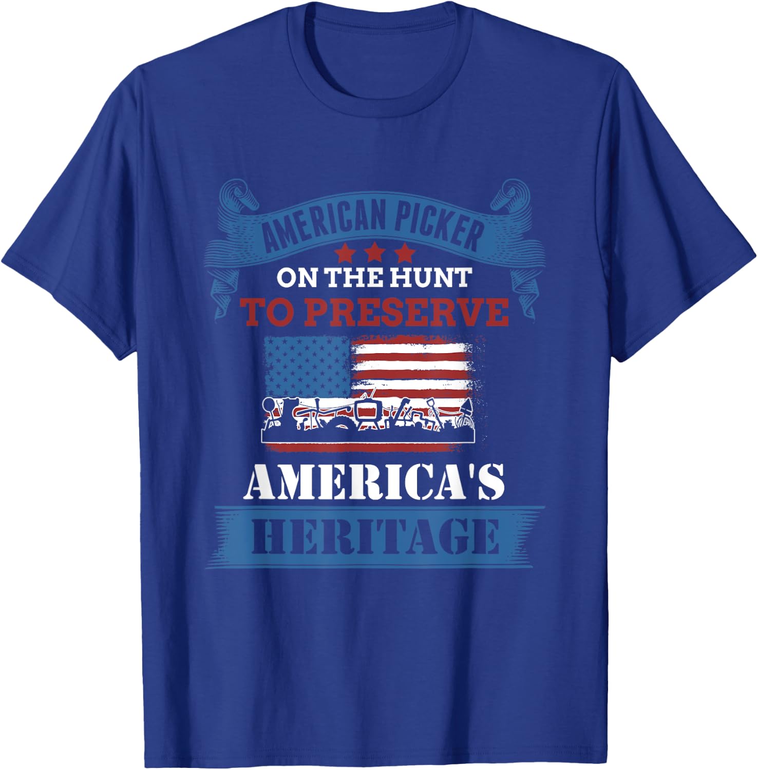 Patriotic Heritage Pickers T-Shirt - T-Shirt | Royal