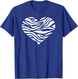 Zebra heart T-Shirt - T-Shirt | Royal