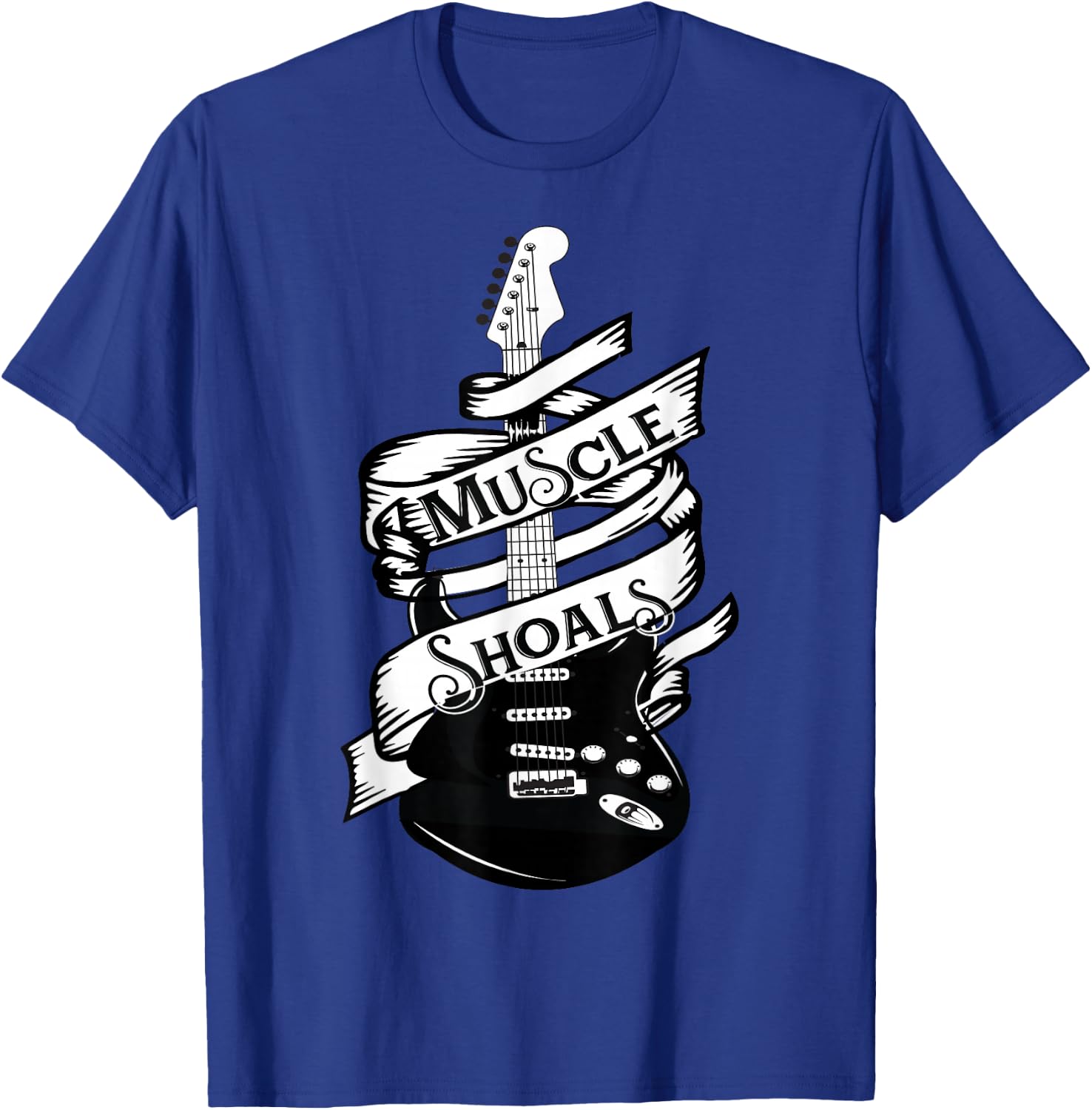 Muscle Shoals Alabama Music Recording Studio Guitar Records T-Shirt - T-Shirt | Royal