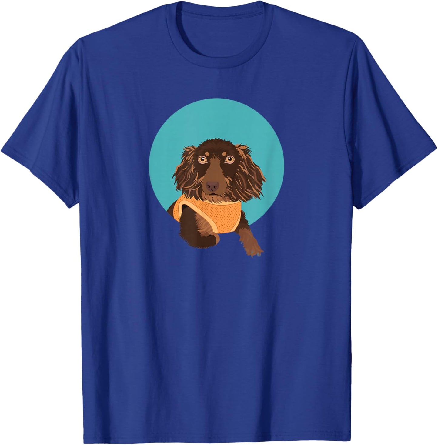Cute Long-Haired Dachshund T-Shirt - T-Shirt | Royal
