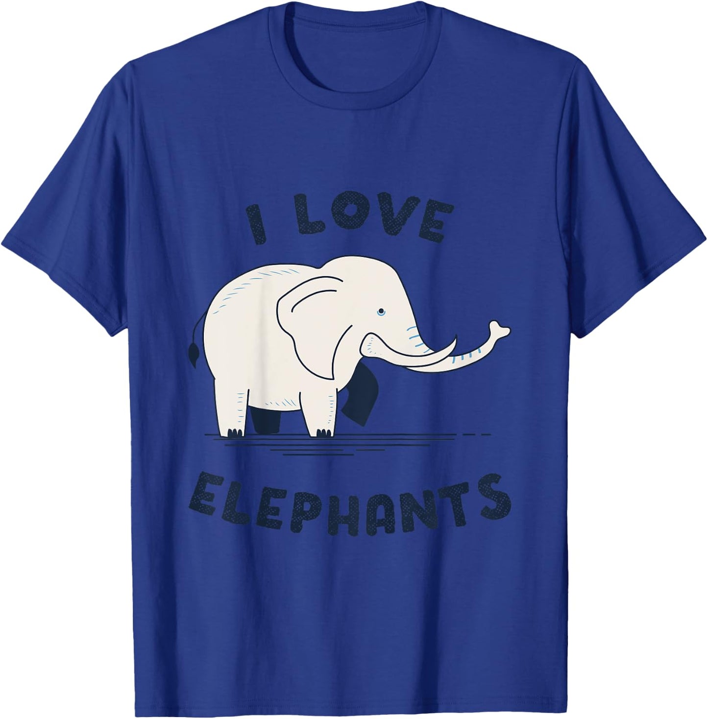 I Love Elephants T-Shirt - T-Shirt | Royal