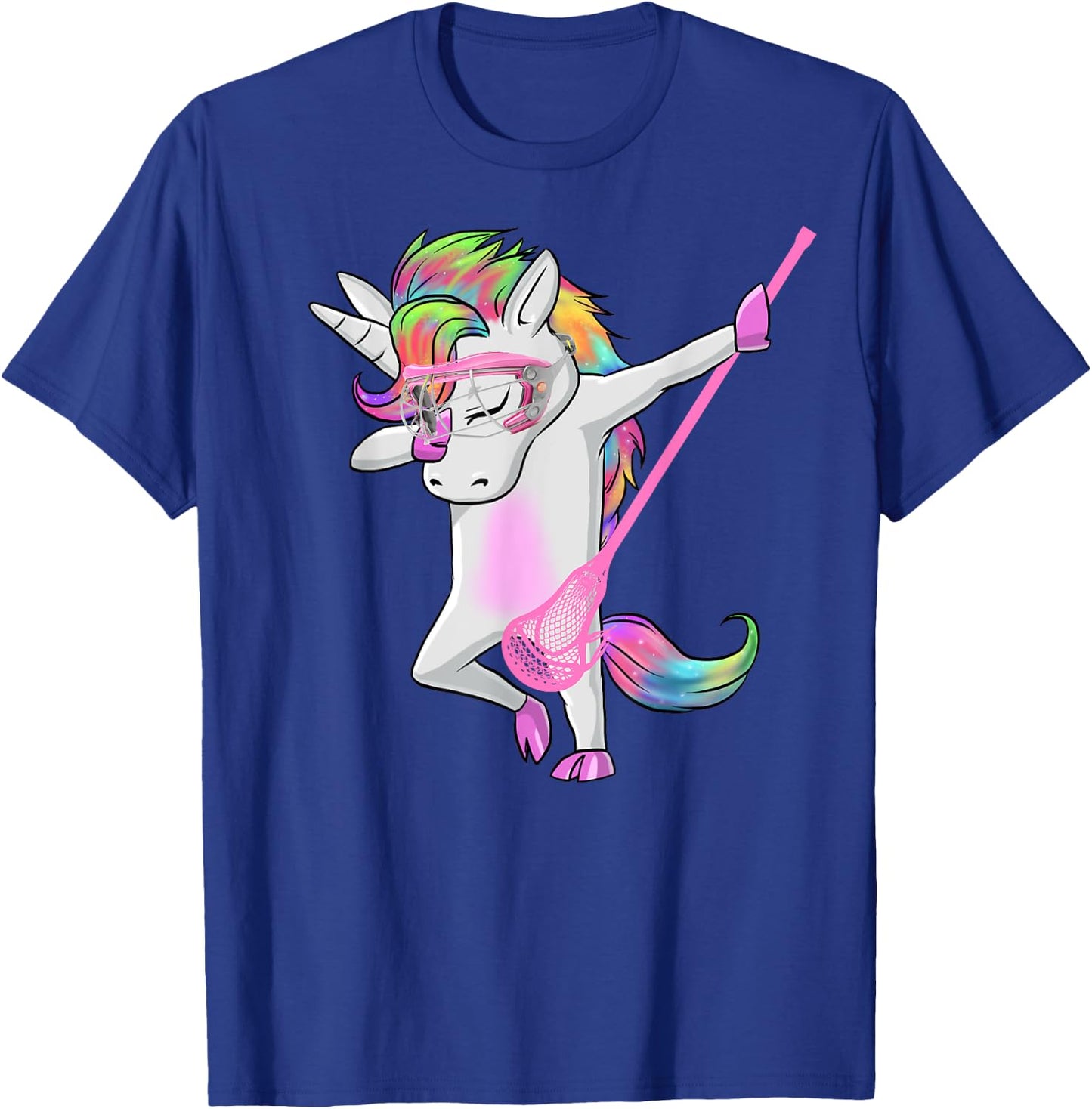 reLAX unicorn dab youth lacrosse Lacrosse funny T-Shirt - T-Shirt | Royal