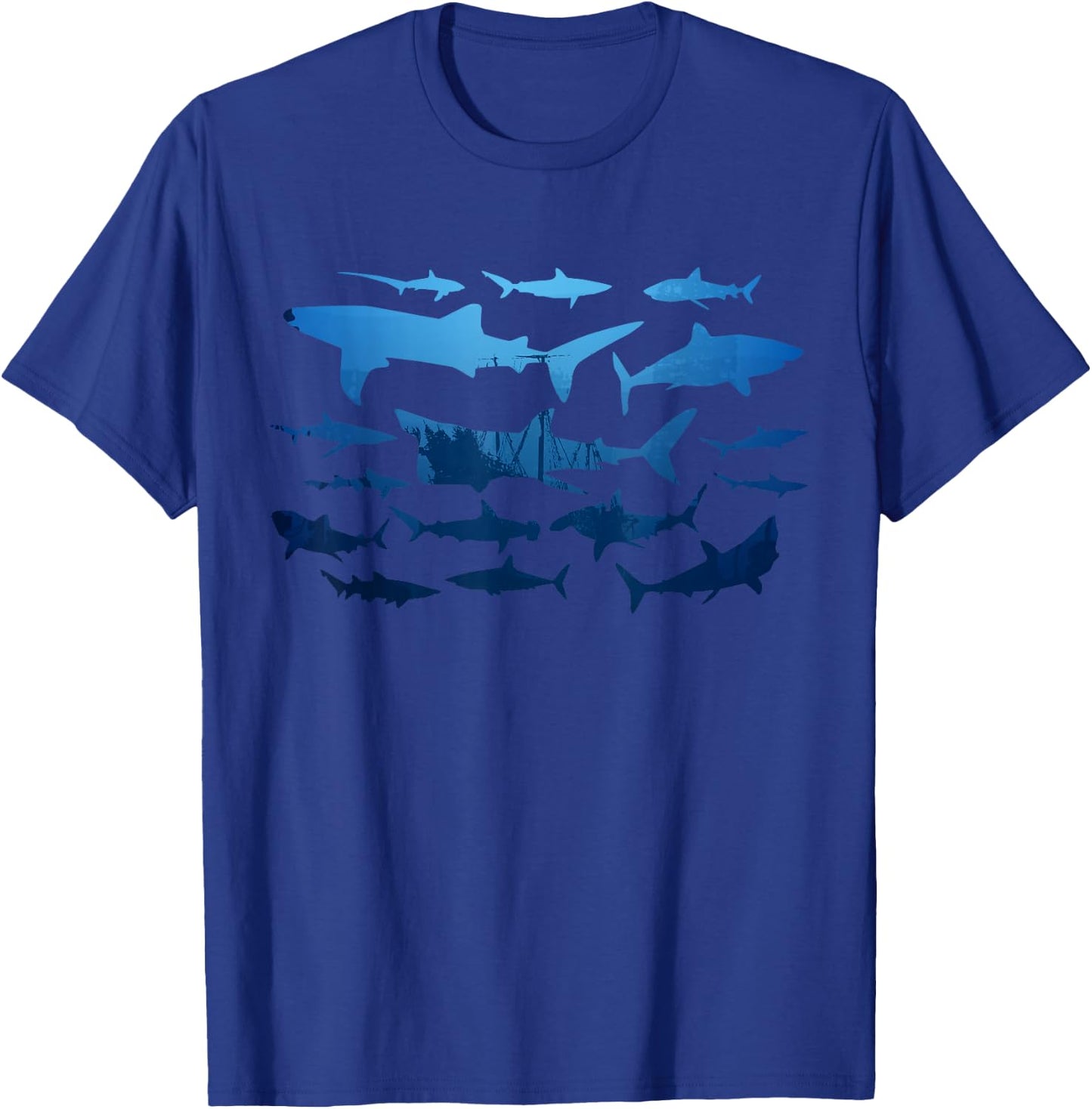 Artistic Shark (Sunken Ship) T-Shirt - T-Shirt | Royal