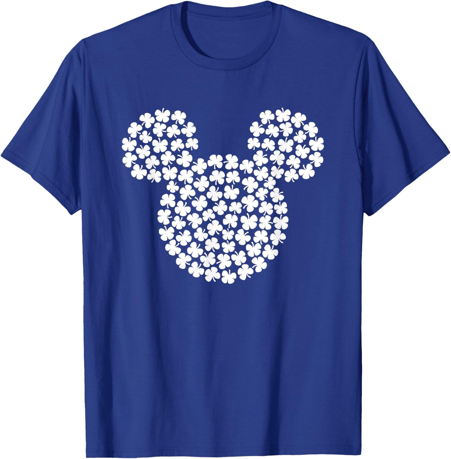 Disney Mickey Mouse White 4-Leaf Clovers St. Patrick's Day T-Shirt - T-Shirt | Royal