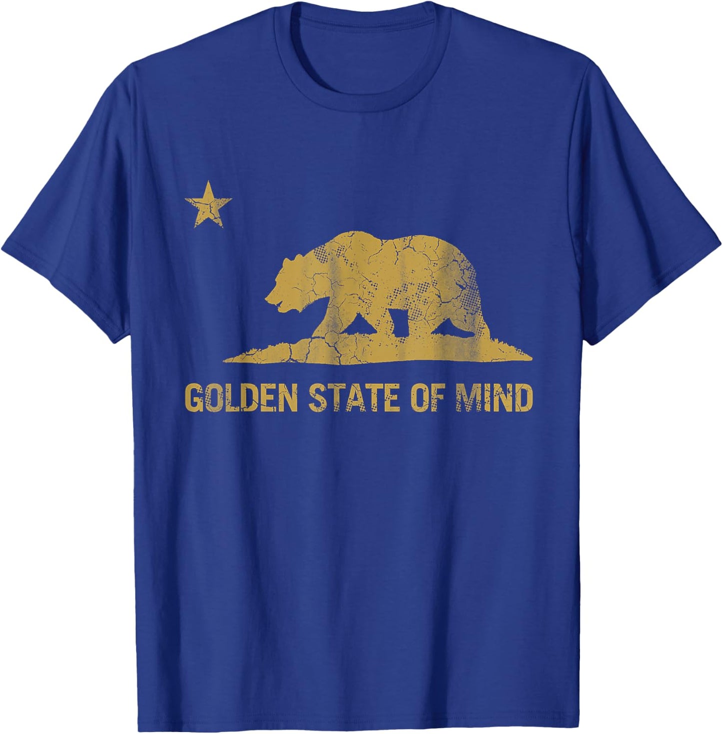 California Golden State Of Mind Retro Fade T-Shirt - T-Shirt | Royal