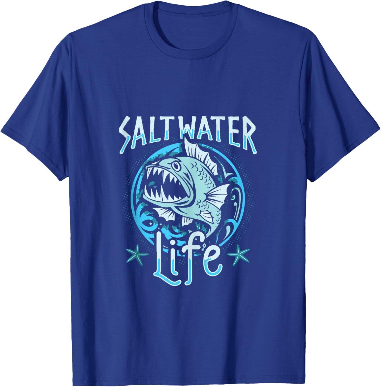 Saltwater Life Fishing T-Shirt - T-Shirt | Royal