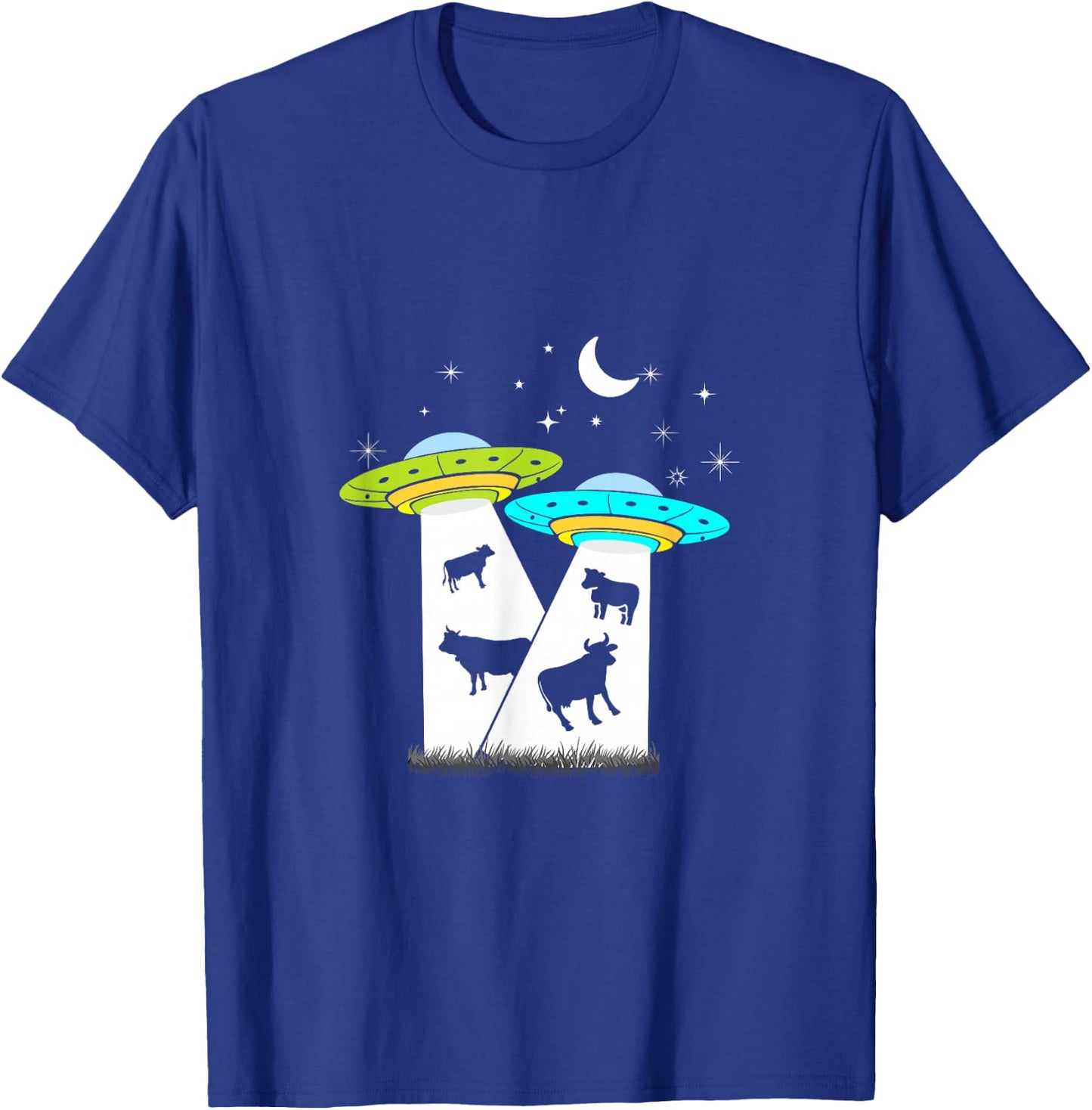 Alien Cow Abduction UFO Area Free the Aliens Shirt T-Shirt - T-Shirt | Royal