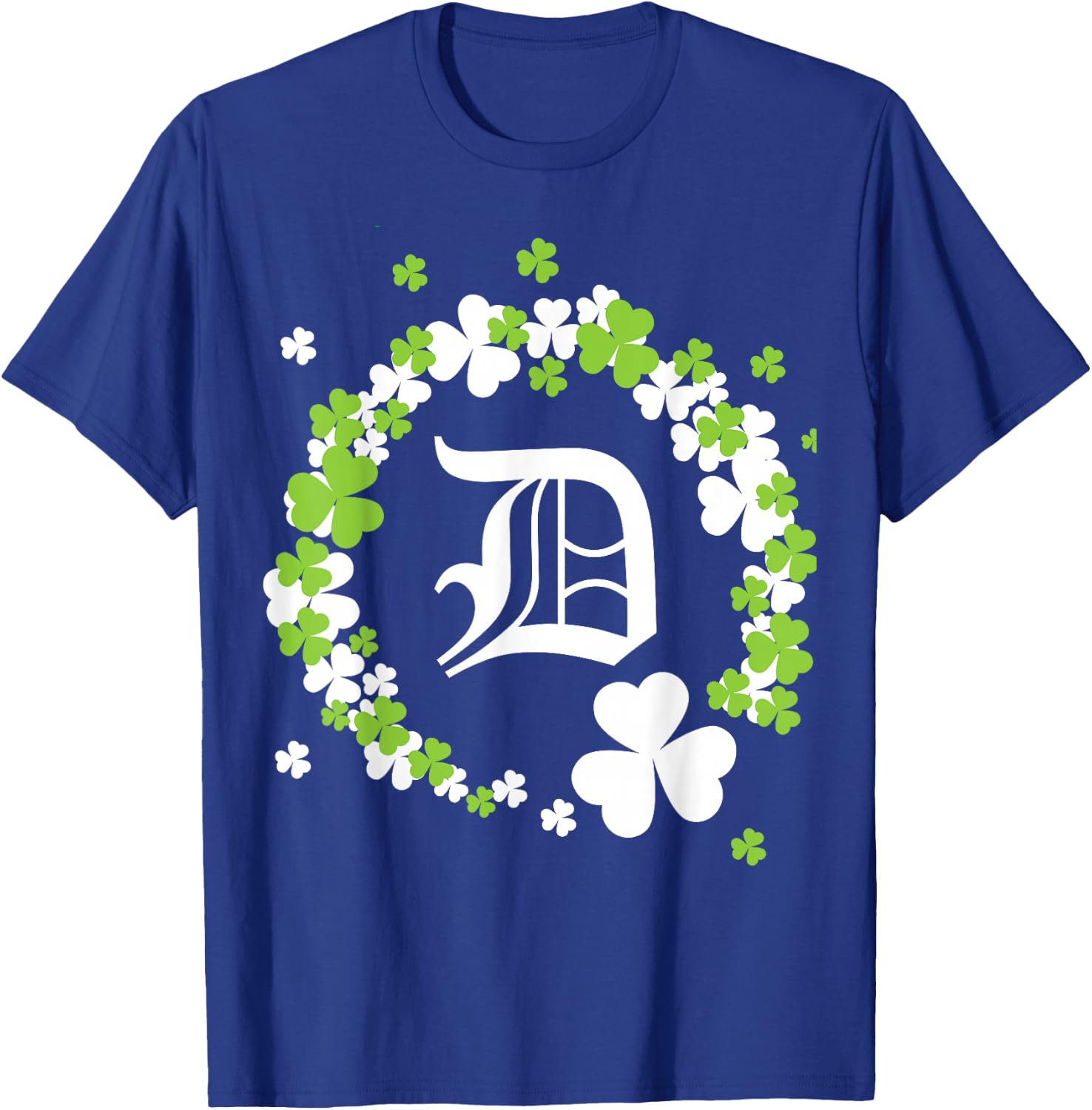 St Patrick's Day Detroit Michigan MI Shamrock 2022 T-Shirt - T-Shirt | Royal