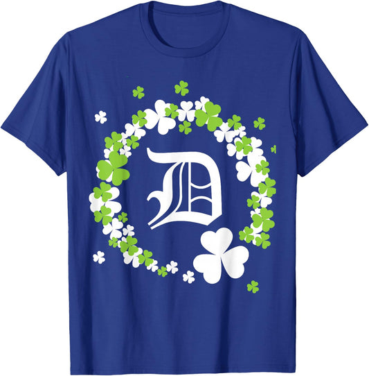 St Patrick's Day Detroit Michigan MI Shamrock 2022 T-Shirt - T-Shirt | Royal