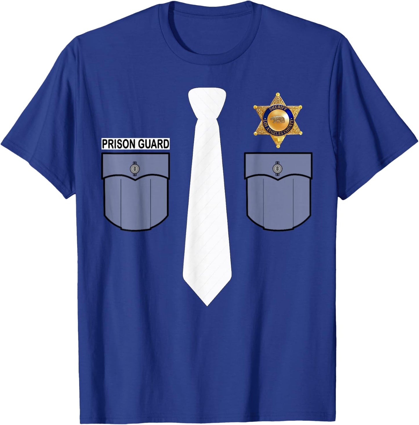 Prison Guard Correctional Officer Police Costume Funny T-Shirt - T-Shirt | Royal