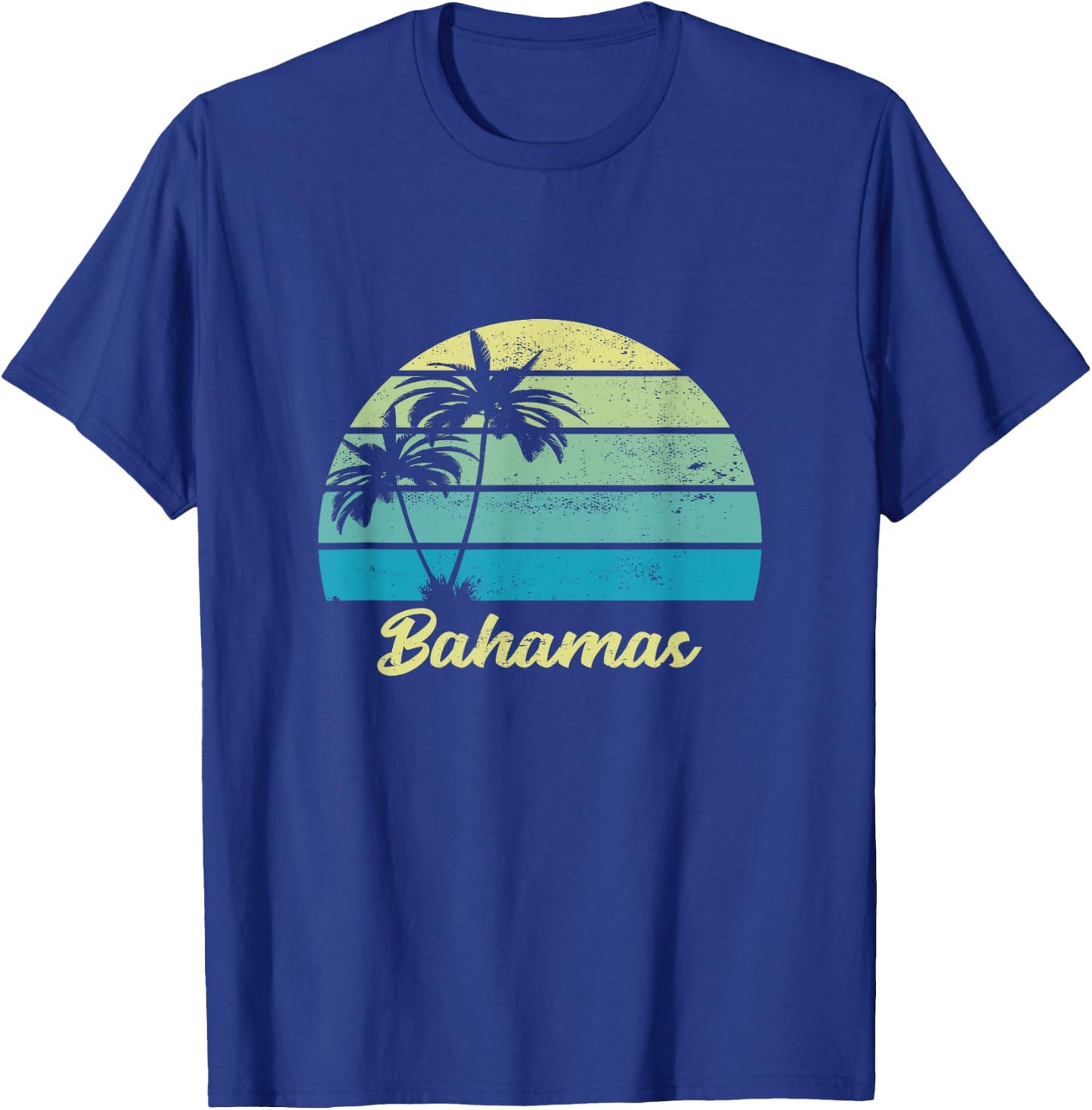 Bahamas Souvenir T Shirt Vacation Vintage Palm T-Shirt - T-Shirt | Royal