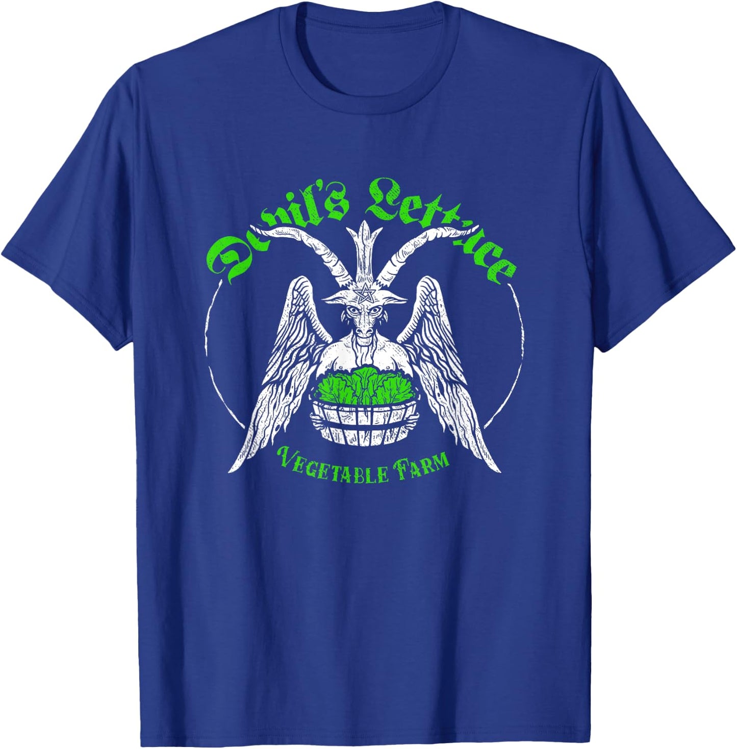 The Devils Lettuce Vegetable Farm - Dank Meme Funny T-Shirt - T-Shirt | Royal