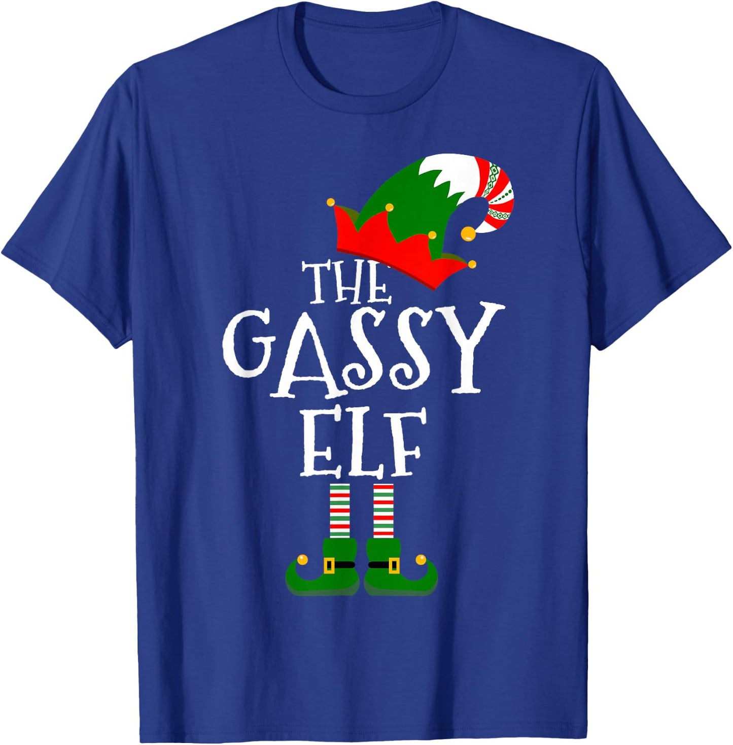 Funny The Gassy Elf Matching Family Group Gift Christmas T-Shirt - T-Shirt | Royal