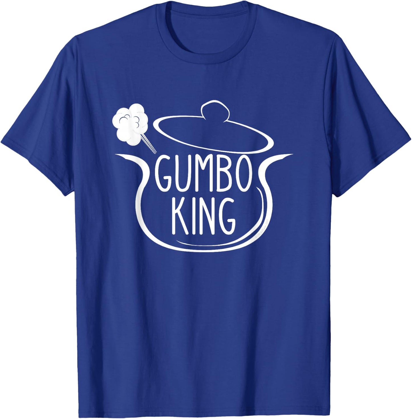 Gumbo King Gumbo Pot Drawing for Chef or Cook T-Shirt - T-Shirt | Royal