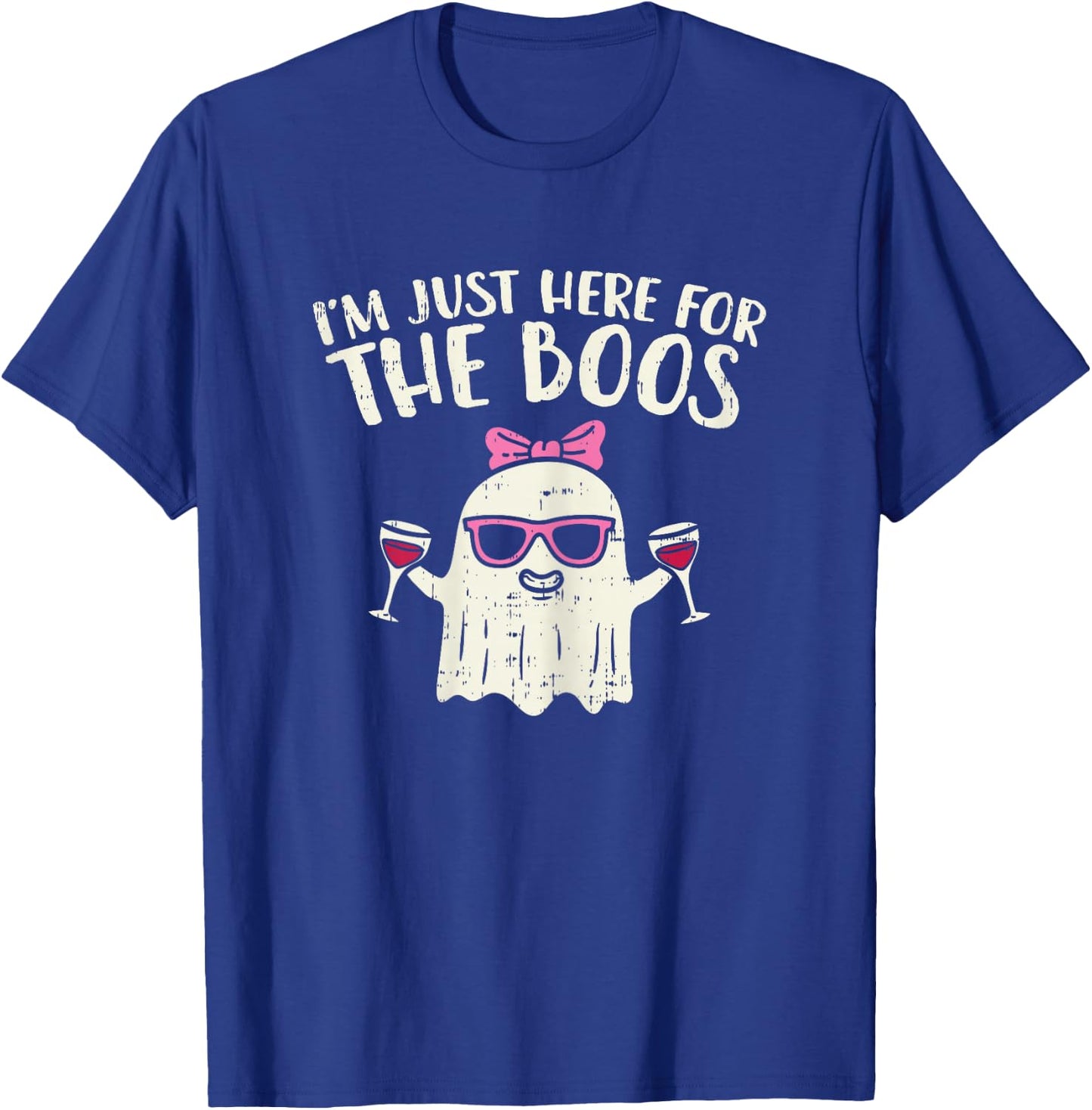 Im Just Here For The Boos Funny Halloween Costume T-Shirt - T-Shirt | Royal