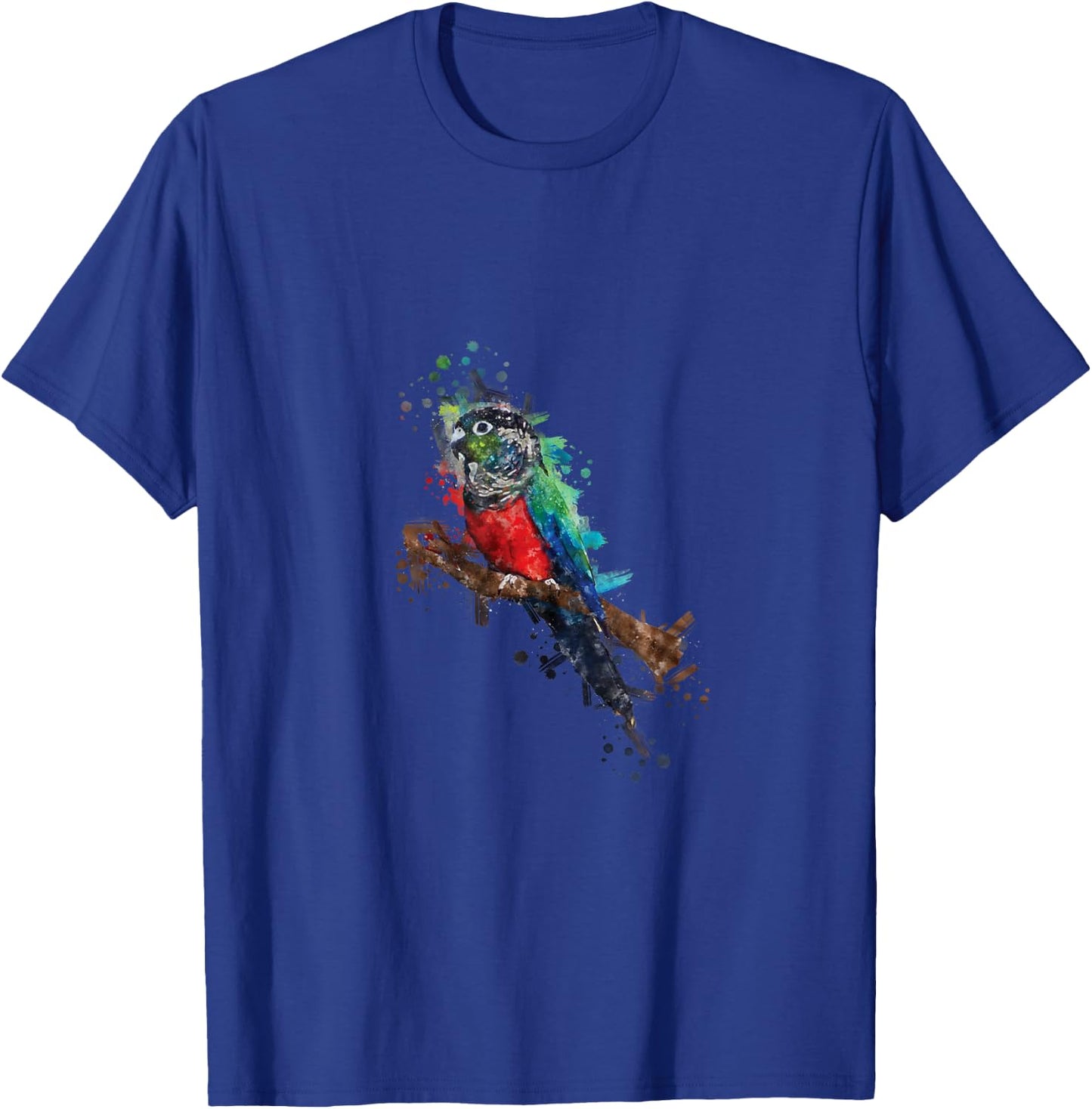 Watercolor Crimson Bellied Conure T-Shirt - T-Shirt | Royal