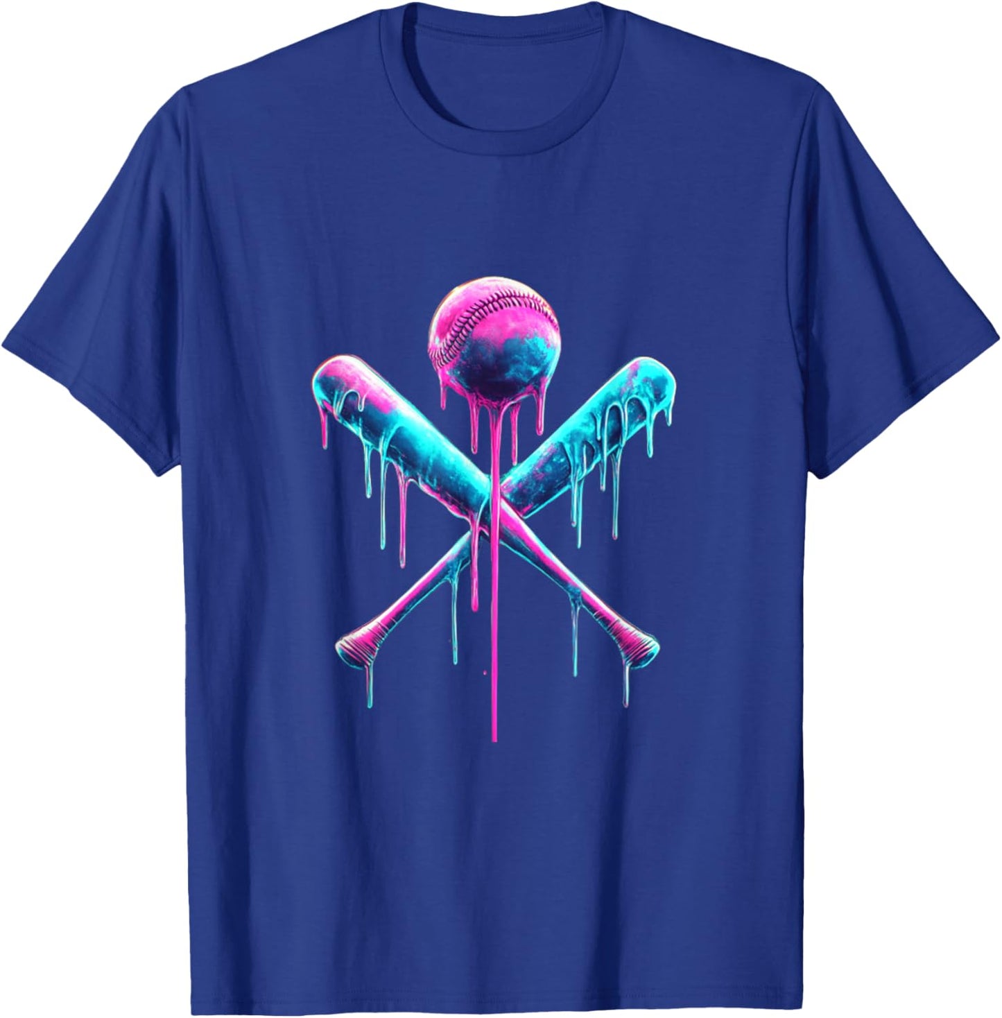 Baseball Bat with Sprinkles Drip T-Shirt - T-Shirt | Royal