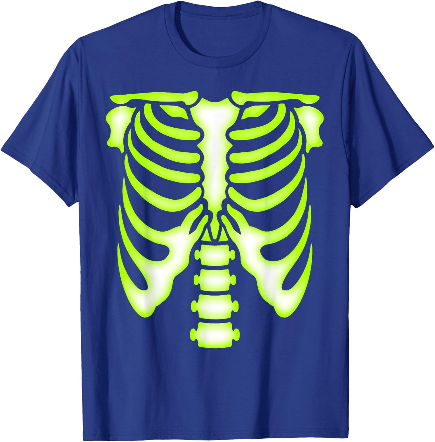 Skeleton Green Ribcage - Bones Halloween Costume T-Shirt - T-Shirt | Royal