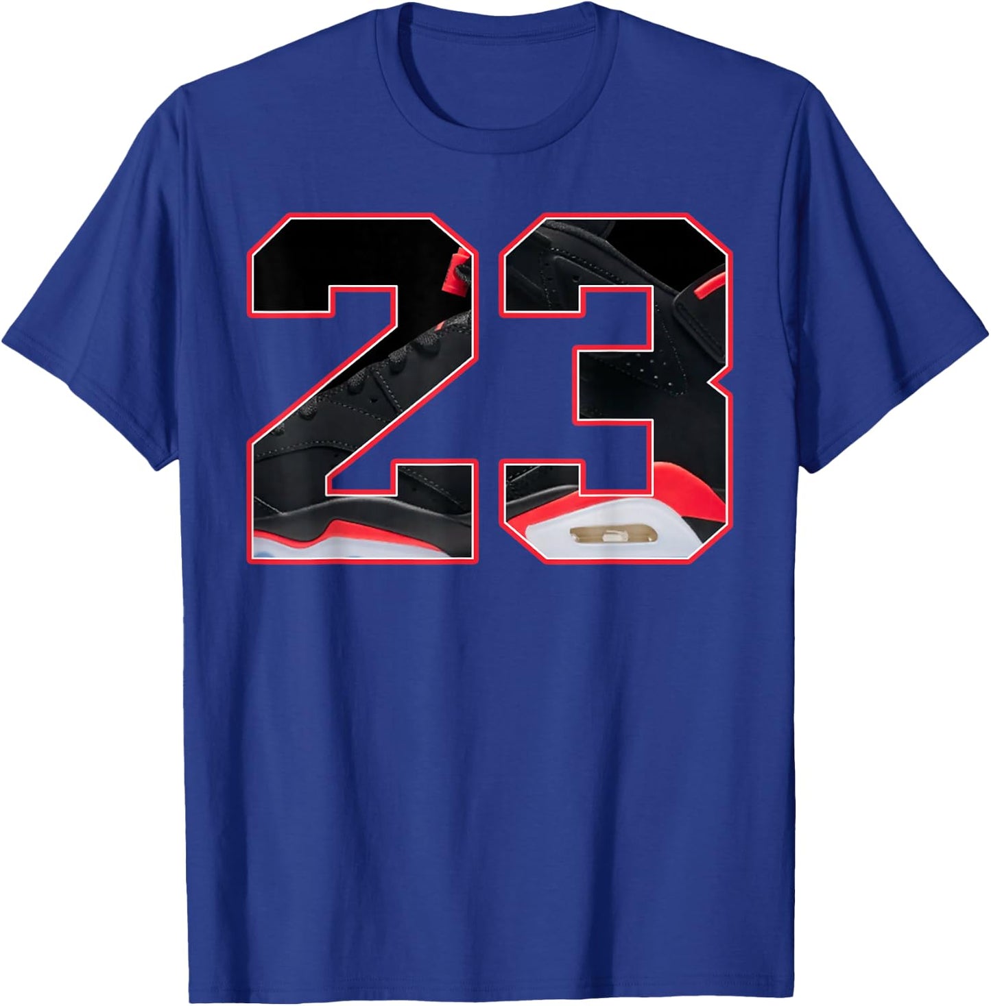 Black Infrared 6s Outfits Matching Number 23 T-Shirt - T-Shirt | Royal