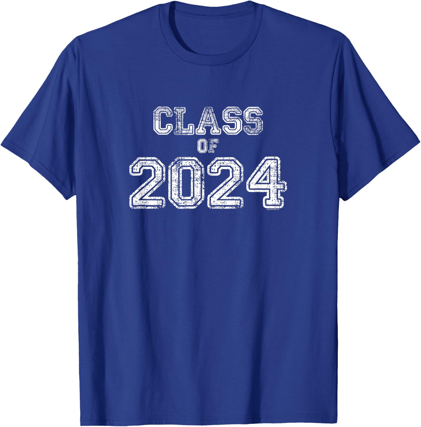 Class of 2024 | Senior 2024 Graduation Vintage School Spirit T-Shirt - T-Shirt | Royal