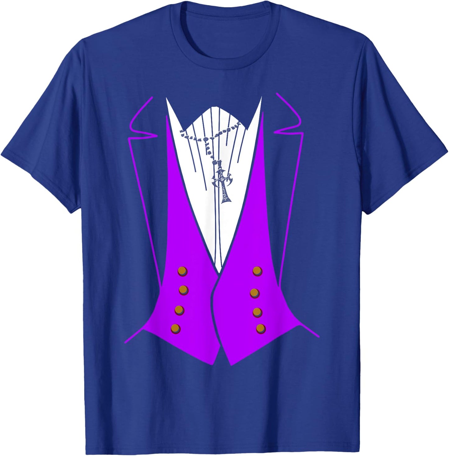 Dracula Halloween Tuxedo Costume Funny Party T-Shirt - T-Shirt | Royal