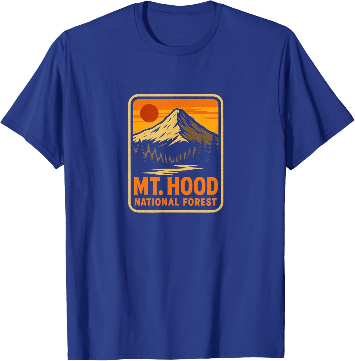 Mt. Hood National Forest Oregon Vintage Design T-Shirt - T-Shirt | Royal