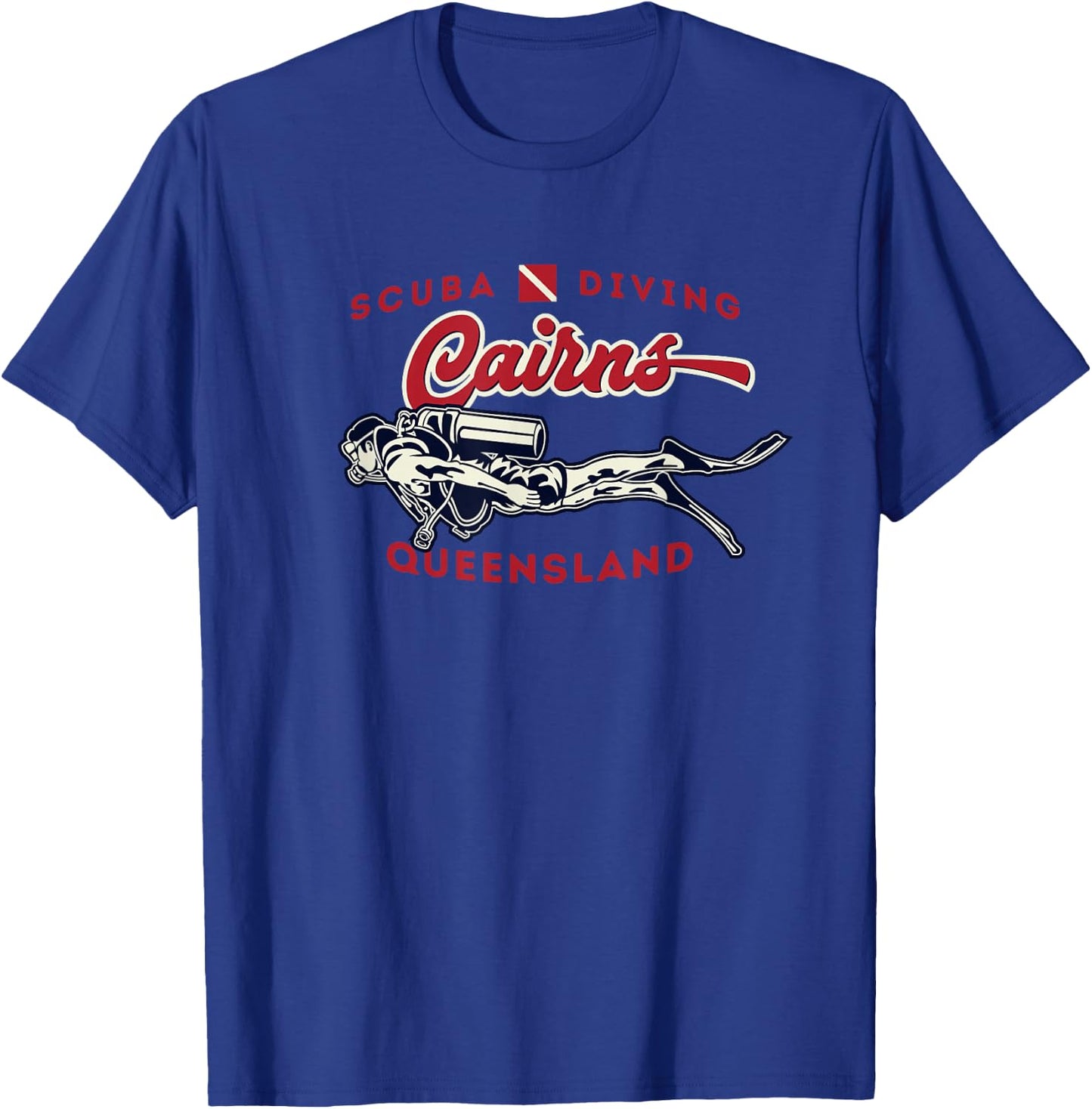 Cairns Queensland Australia Scuba Diver T-Shirt - T-Shirt | Royal