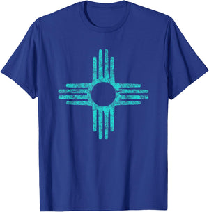 Zia Shirt Women New Mexico Gift Turquoise Zia Symbol T-Shirt - T-Shirt | Royal