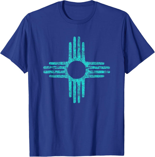 Zia Shirt Women New Mexico Gift Turquoise Zia Symbol T-Shirt - T-Shirt | Royal