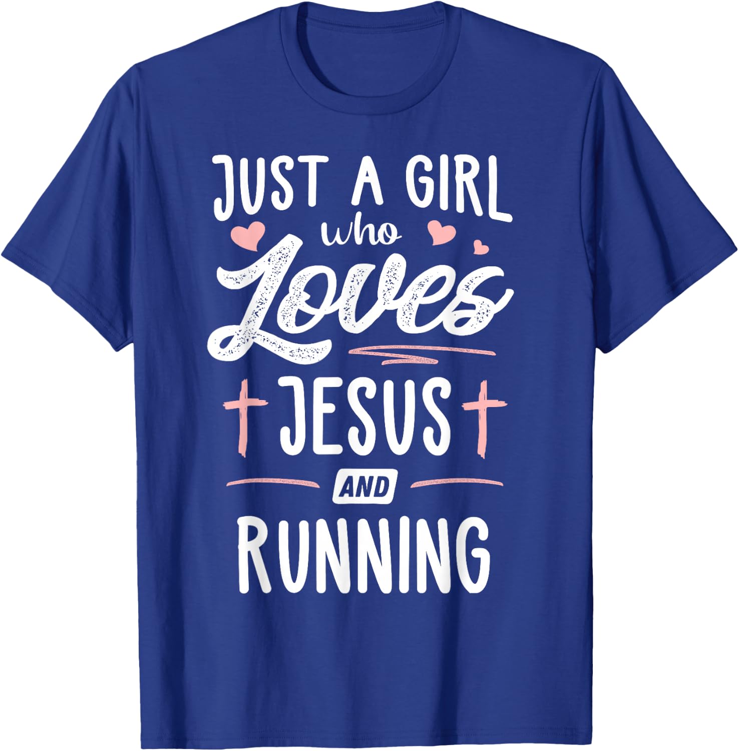 Just A Girl Who Loves Jesus and Running Gift Women T-Shirt - T-Shirt | Royal