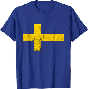 Sweden Colors Swedish Flag Pride Sverige Swede Costume T-Shirt - T-Shirt | Royal