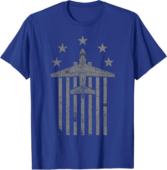 S-3 Viking Stars & Bars Vintage ASW Jet Airplane T-Shirt - T-Shirt | Royal