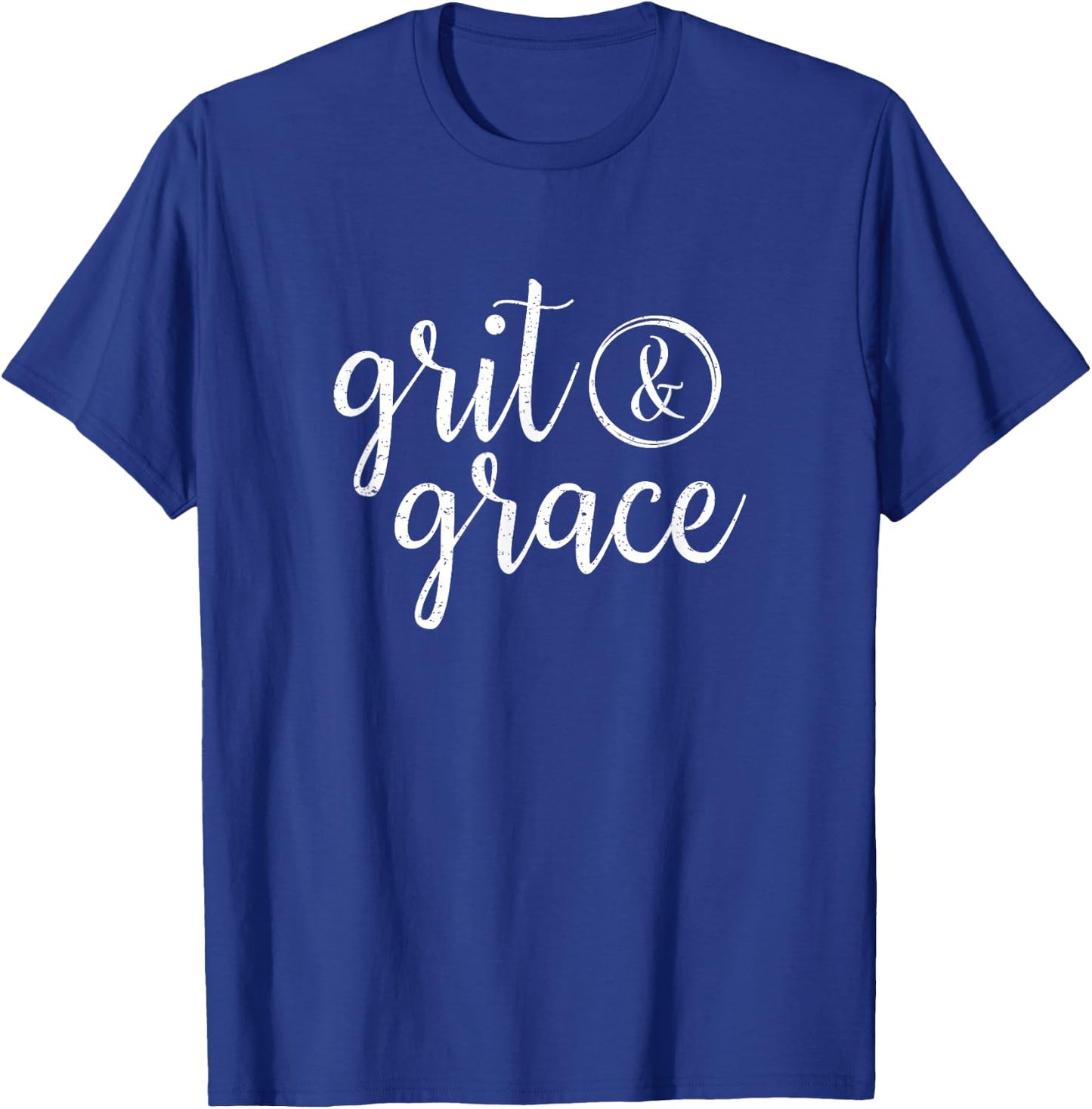 Grit & Grace Distressed Vintage Text T Shirt T-Shirt - T-Shirt | Royal