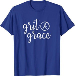 Grit & Grace Distressed Vintage Text T Shirt T-Shirt - T-Shirt | Royal