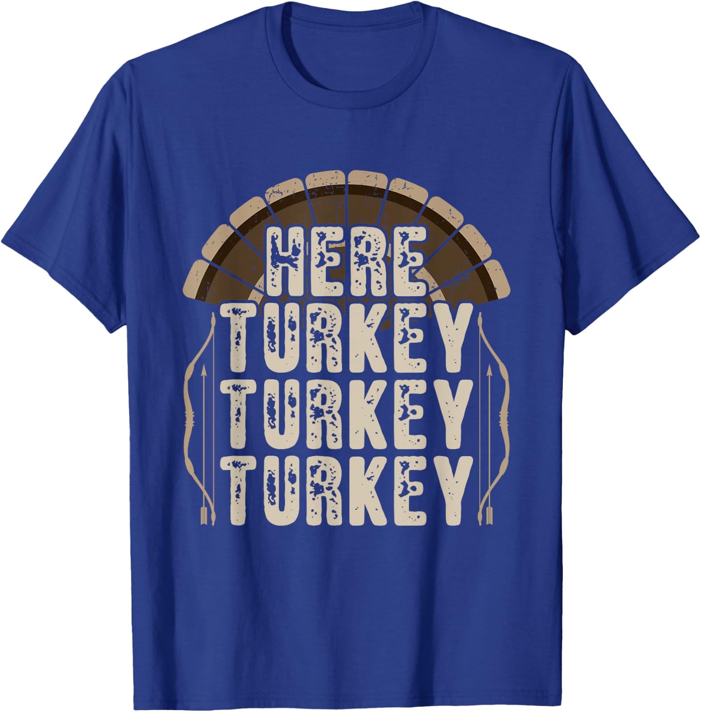 Turkey hunting Funny bow turkey hunter gift T-Shirt - T-Shirt | Royal