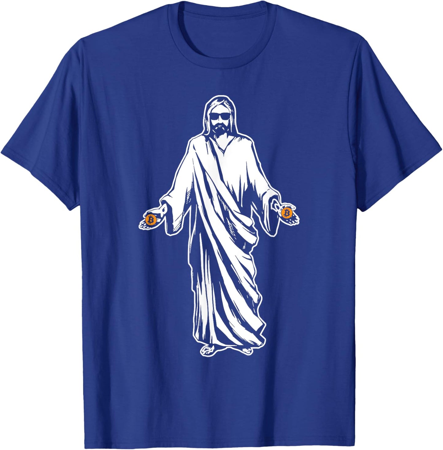 Jesus Bitcoin Funny Cryptocurrency Digital Currency T-Shirt - T-Shirt | Royal