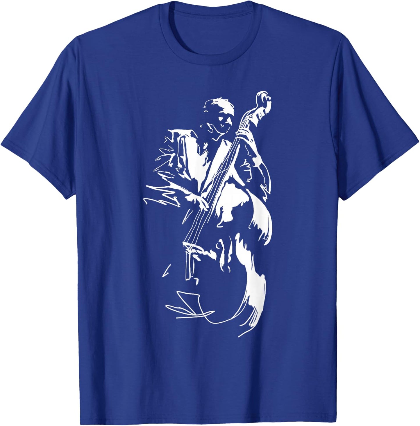 Cool Graphic Jazz Lovers Upright Bass Player T-Shirt - T-Shirt | Royal