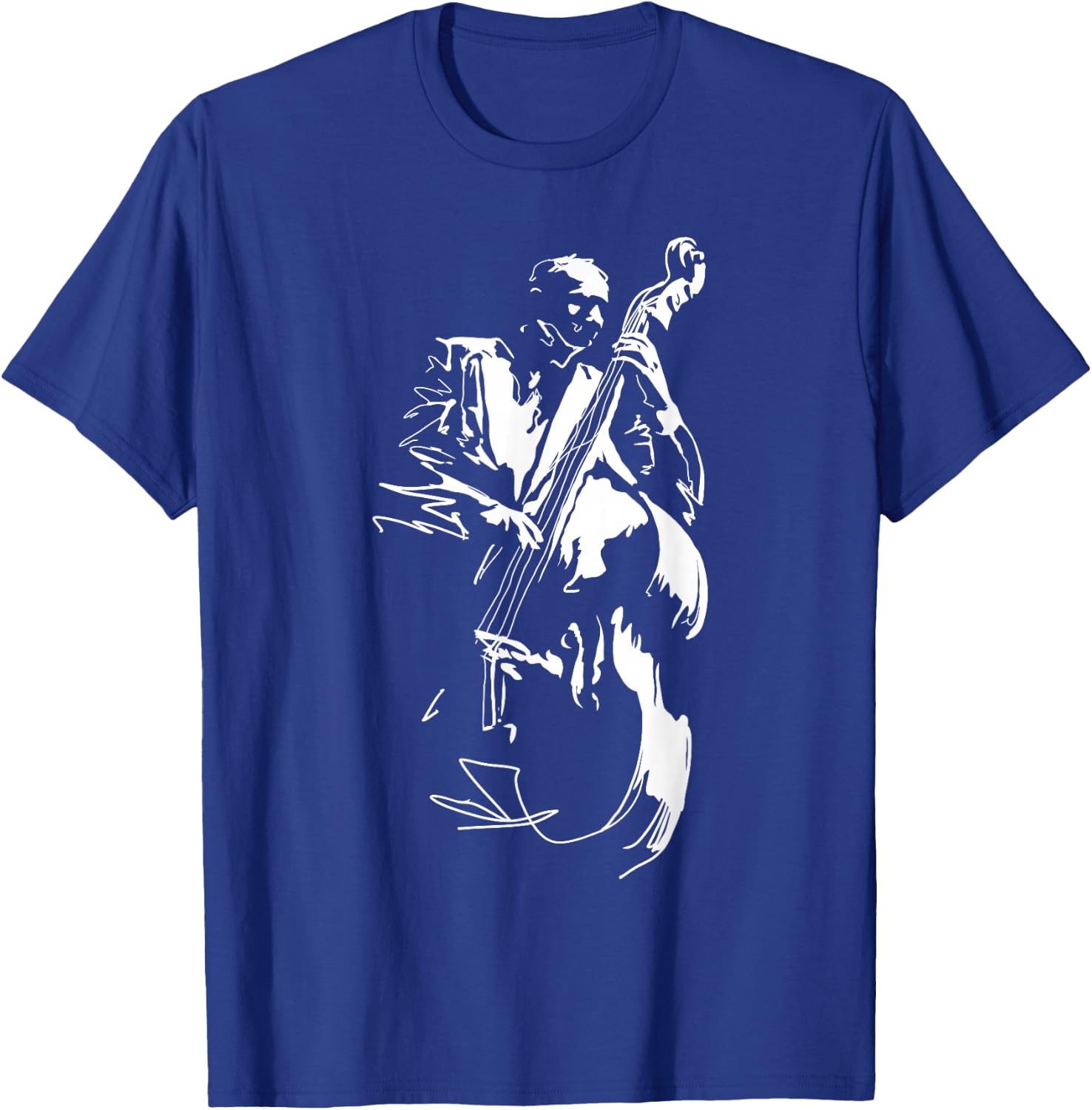 Cool Graphic Jazz Lovers Upright Bass Player T-Shirt - T-Shirt | Royal